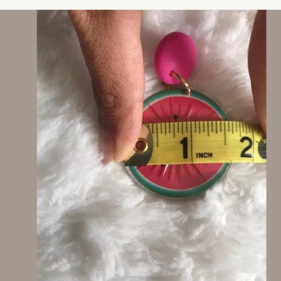 AVON TOOTY FRUITY PIERCED EARRINGS WATERMELON 1993 - Picture 5 of 5